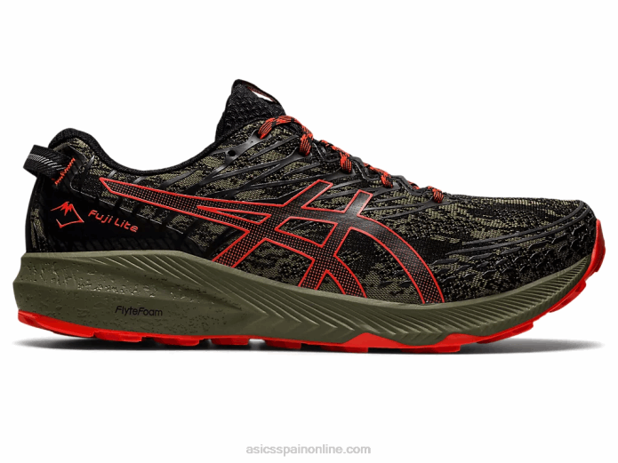 fuji lite 3 Asics 4L68735 manto verde/tomate cherry