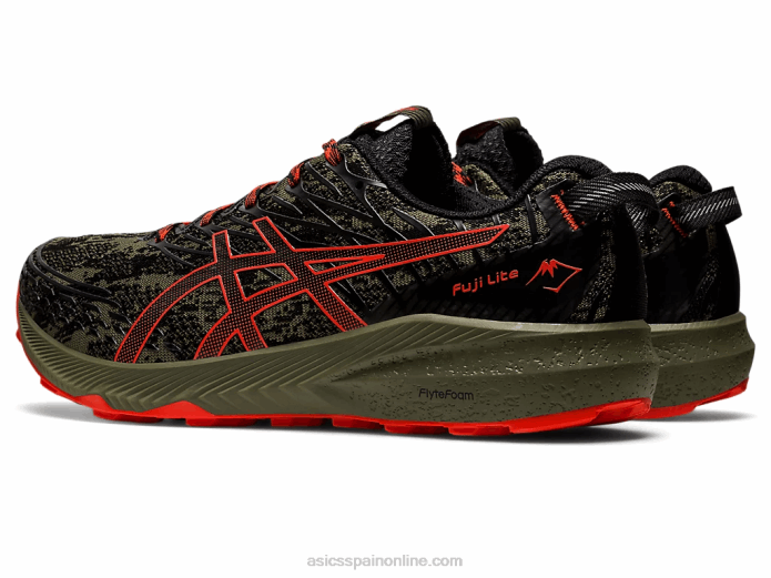 fuji lite 3 Asics 4L68735 manto verde/tomate cherry