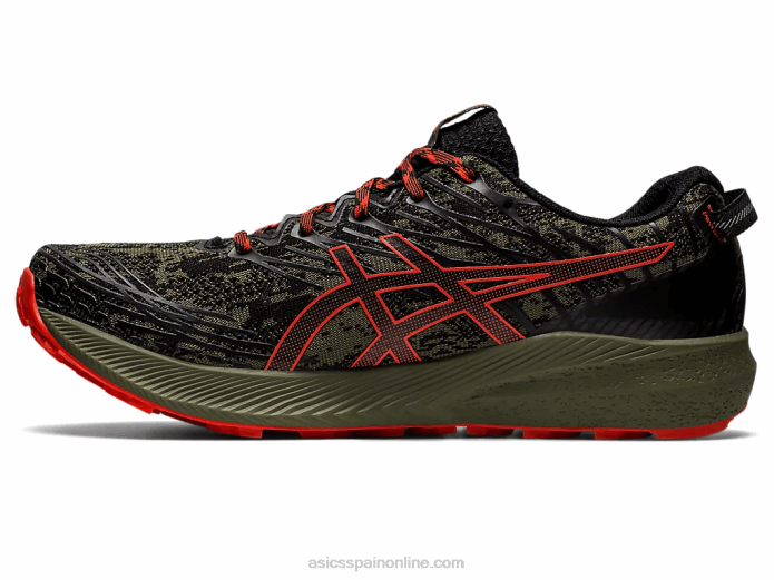 fuji lite 3 Asics 4L68735 manto verde/tomate cherry