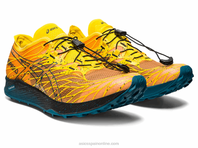 fujivelocidad Asics 4L68636 amarillo dorado/verde azulado tinta