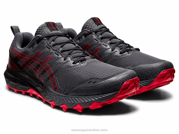 gel-trabuco 9 Asics 4L68670 gris portador/rojo eléctrico