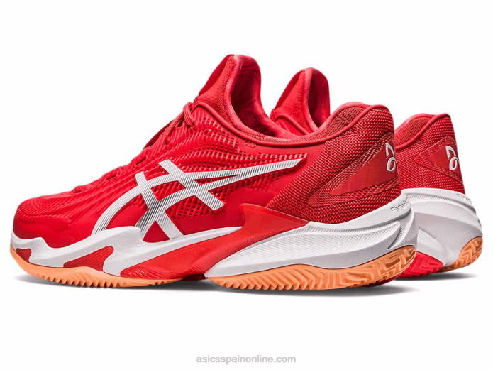 cancha ff 3 novak arcilla Asics 4L6874 rojo fuego/blanco