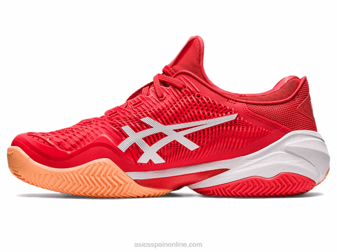 cancha ff 3 novak arcilla Asics 4L6874 rojo fuego/blanco