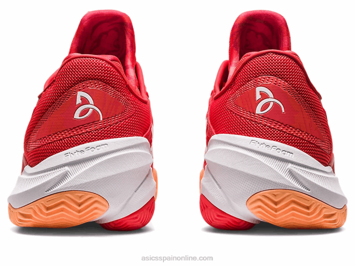 cancha ff 3 novak arcilla Asics 4L6874 rojo fuego/blanco