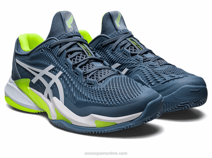 cancha ff 3 tierra batida Asics 4L68352 acero azul/blanco