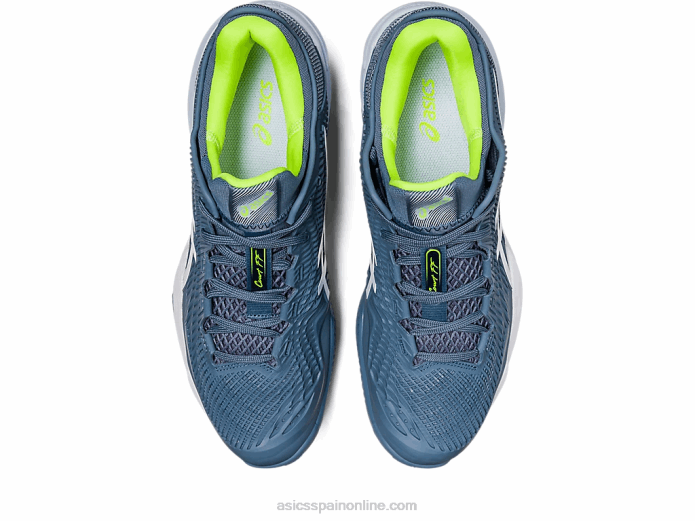 cancha ff 3 tierra batida Asics 4L68352 acero azul/blanco