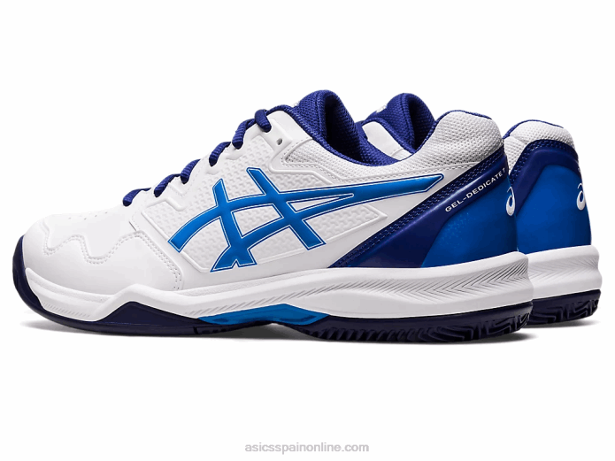 gel-dedicate 7 arcilla Asics 4L681147 blanco/azul eléctrico