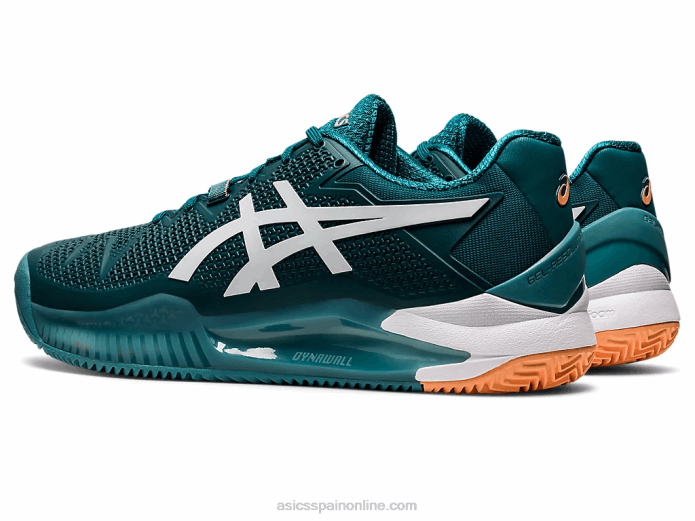 gel-resolución 8 arcilla Asics 4L681224 pino terciopelo/blanco