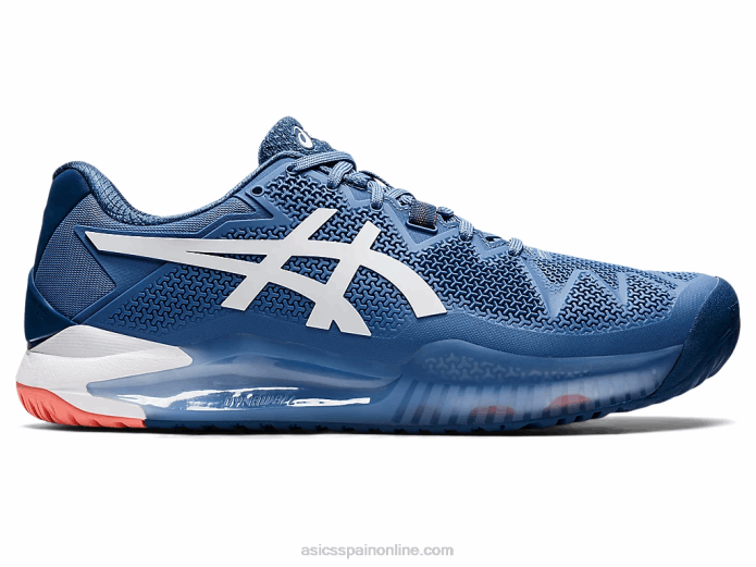 gel-resolución 8 de ancho Asics 4L681464 armonía azul/blanco