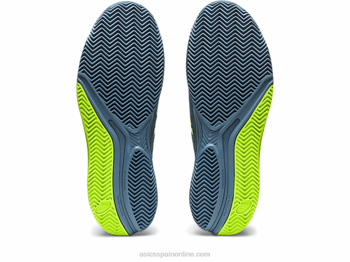 gel-resolución 9 arcilla Asics 4L68398 azul acero/verde peligro