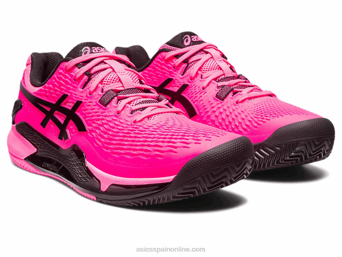 gel-resolución 9 arcilla Asics 4L6849 rosa intenso/negro