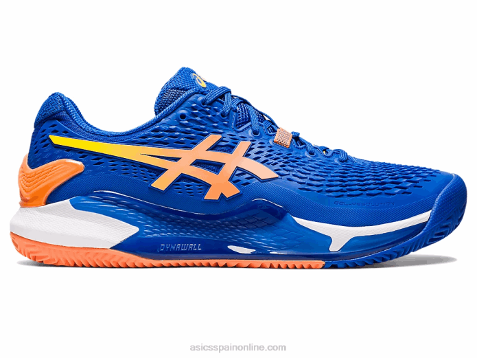 gel-resolución 9 arcilla Asics 4L6889 azul atún/melocotón sol