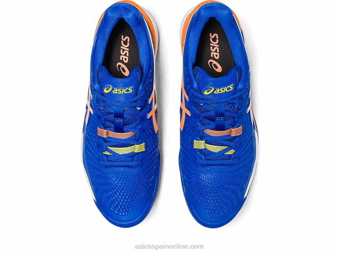 gel-resolución 9 arcilla Asics 4L6889 azul atún/melocotón sol