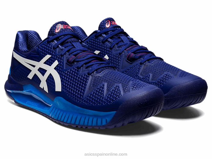 resolución de gel 8 Asics 4L681165 buceo azul/blanco