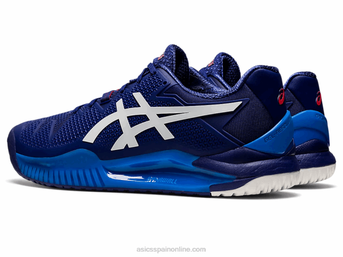 resolución de gel 8 Asics 4L681165 buceo azul/blanco