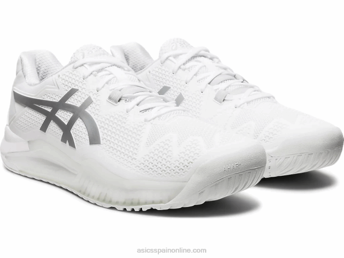 resolución de gel 8 Asics 4L682007 blanco/plata pura