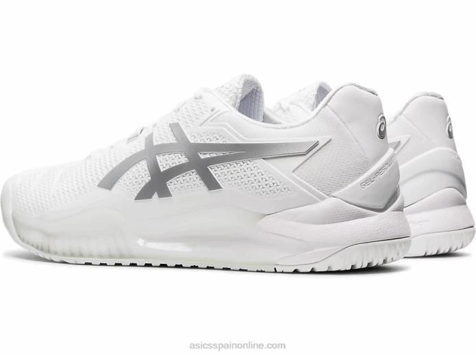 resolución de gel 8 Asics 4L682007 blanco/plata pura