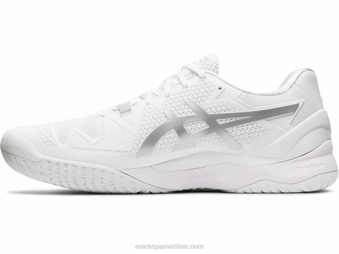 resolución de gel 8 Asics 4L682007 blanco/plata pura