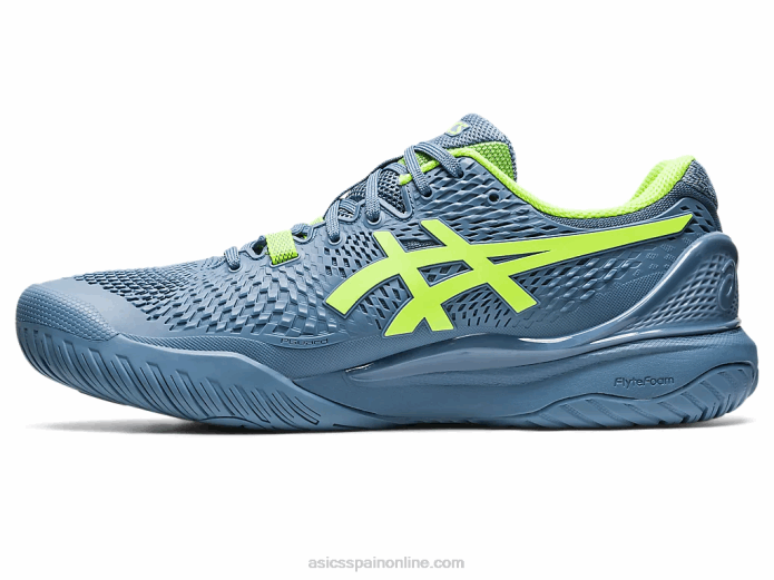 resolución de gel 9 Asics 4L68366 azul acero/verde peligro