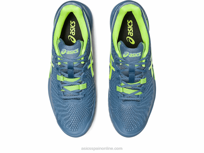 resolución de gel 9 Asics 4L68366 azul acero/verde peligro