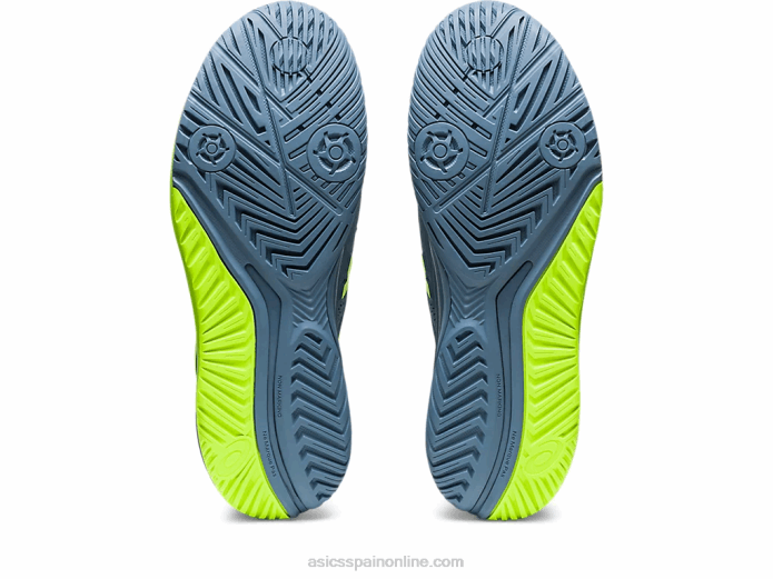 resolución de gel 9 de ancho Asics 4L68364 azul acero/verde peligro