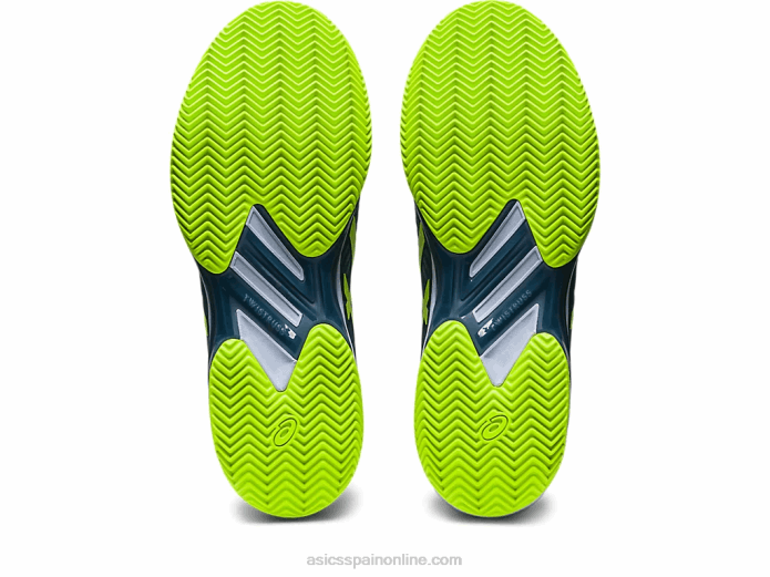 solución velocidad ff 2 arcilla Asics 4L68470 azul acero/verde peligro