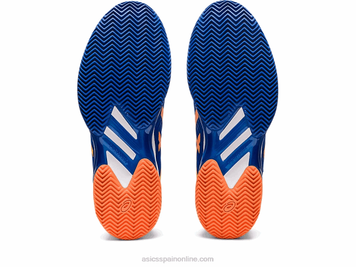 solución velocidad ff 2 arcilla Asics 4L6896 azul atún/melocotón sol