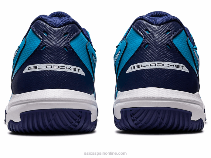 gel-cohete 10 de ancho Asics 4L68415 isla azul/blanco