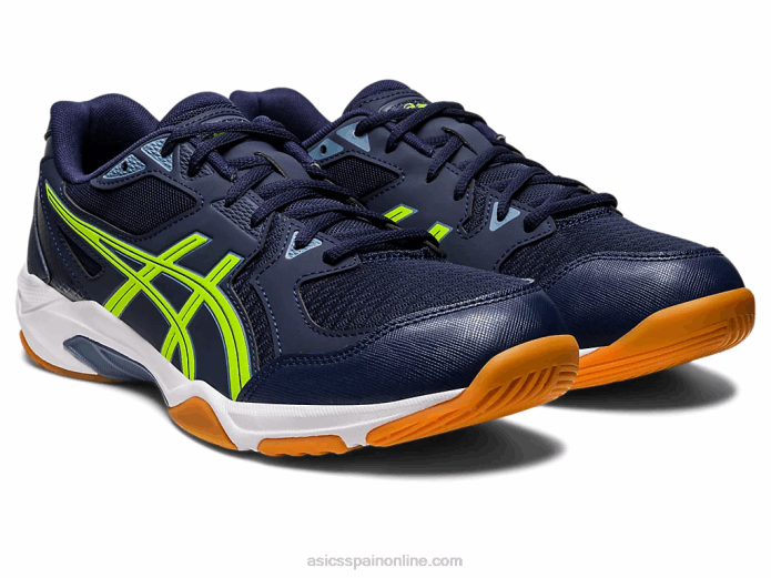 gel-cohete 10 de ancho Asics 4L68442 medianoche/verde peligro