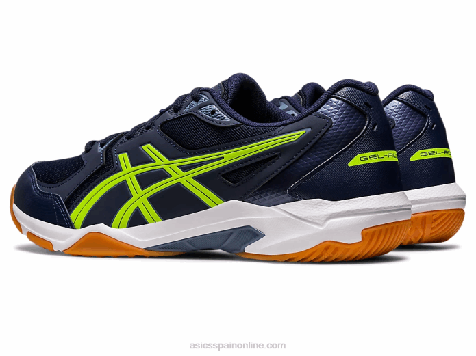 gel-cohete 10 de ancho Asics 4L68442 medianoche/verde peligro