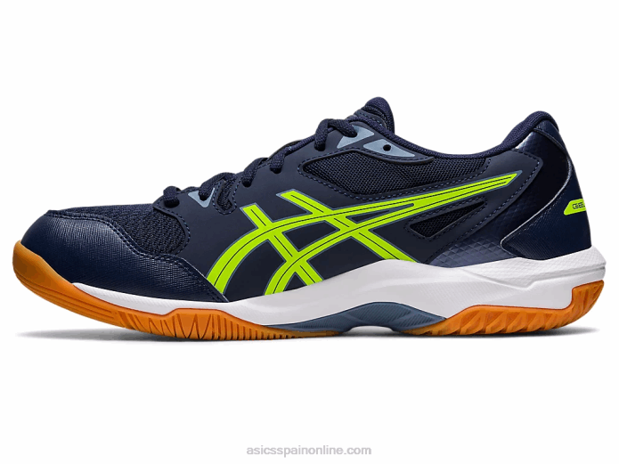gel-cohete 10 de ancho Asics 4L68442 medianoche/verde peligro