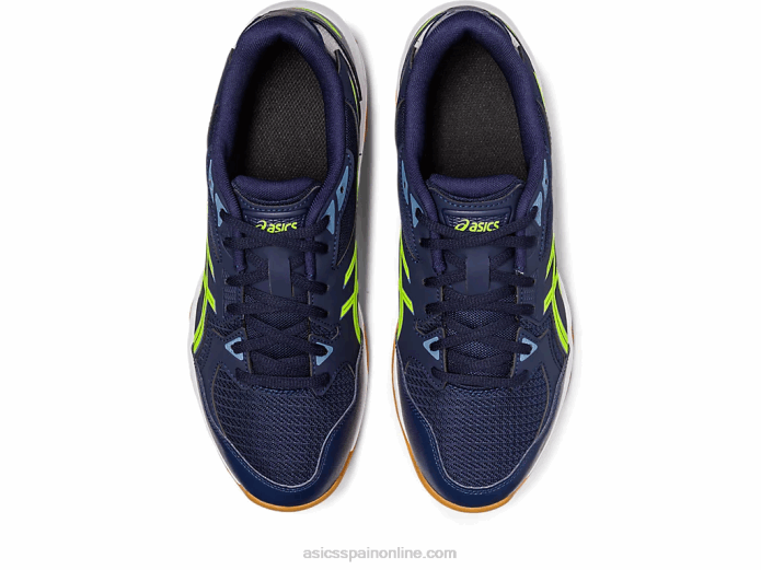 gel-cohete 10 de ancho Asics 4L68442 medianoche/verde peligro