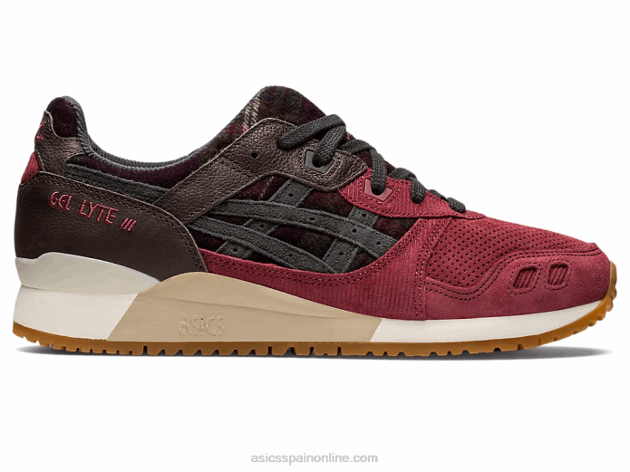 gel-lyte iii og Asics 4L68747 pecho rojo/gris obsidiana