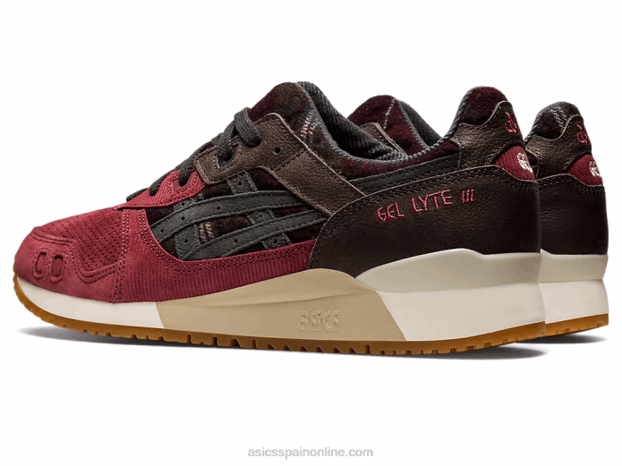 gel-lyte iii og Asics 4L68747 pecho rojo/gris obsidiana