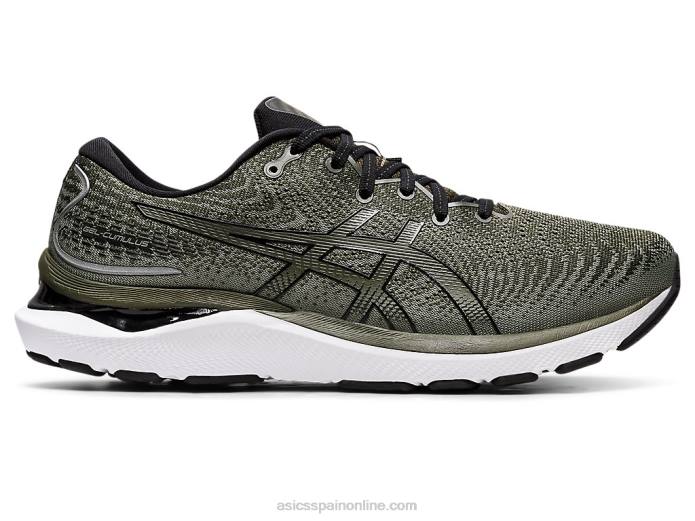 cúmulo de gel 24 Asics 4L681314 lona verde oliva/negro