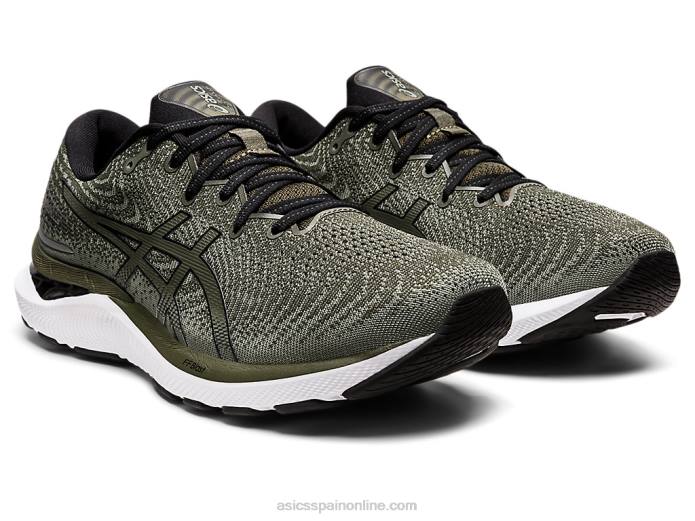 cúmulo de gel 24 Asics 4L681314 lona verde oliva/negro