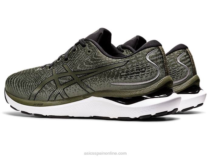 cúmulo de gel 24 Asics 4L681314 lona verde oliva/negro