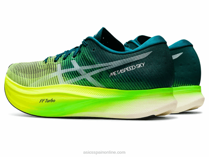 cielo de metavelocidad+ Asics 4L681254 pino terciopelo/amarillo seguridad
