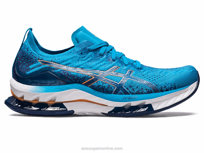 explosión de gel-kinsei Asics 4L68511 azul isla/melocotón sol