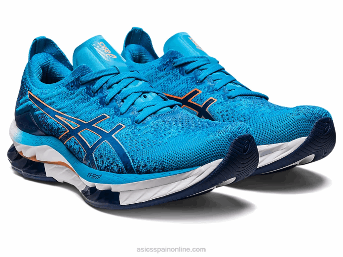 explosión de gel-kinsei Asics 4L68511 azul isla/melocotón sol