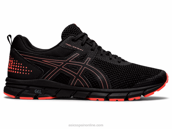 gel-33 Asics 4L68896 negro/coral relámpago