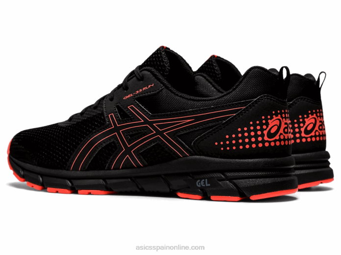 gel-33 Asics 4L68896 negro/coral relámpago