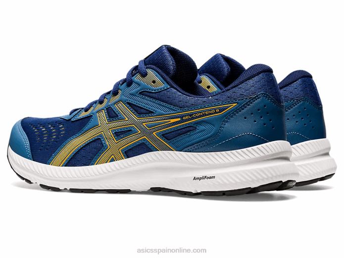 gel-conten 8 extra ancho Asics 4L68718 azul/ámbar