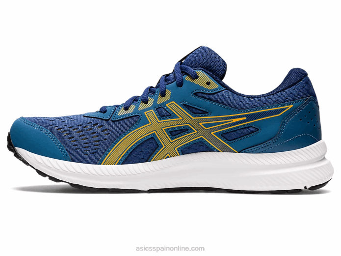 gel-conten 8 extra ancho Asics 4L68718 azul/ámbar