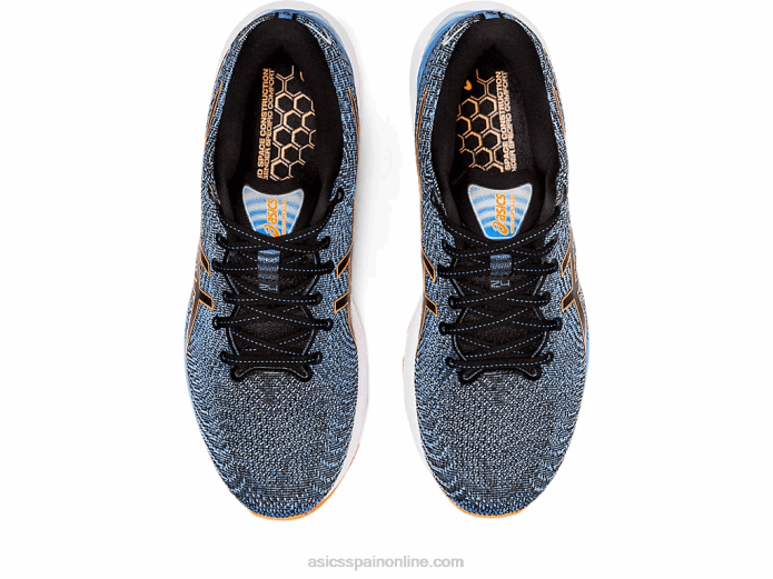 gel-cumulus 24 extra ancho Asics 4L68652 negro/naranja impactante