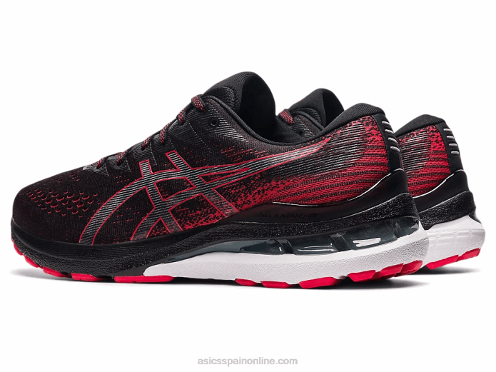 gel-kayano 28 Asics 4L681878 negro/rojo eléctrico