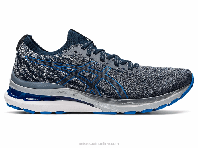 gel-kayano 28 mk Asics 4L681642 gris portador/azul eléctrico
