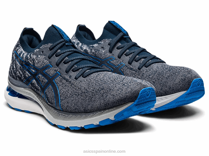 gel-kayano 28 mk Asics 4L681642 gris portador/azul eléctrico