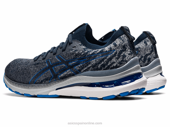 gel-kayano 28 mk Asics 4L681642 gris portador/azul eléctrico