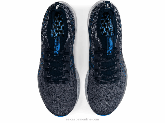 gel-kayano 28 mk Asics 4L681642 gris portador/azul eléctrico